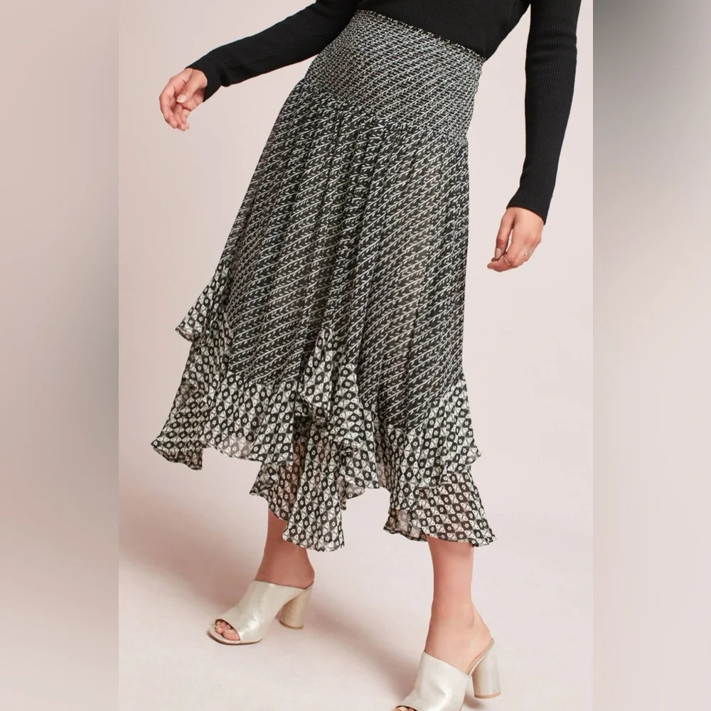 Anthropologie | Akemi + Kin Theola Smocked Waist Maxi Skirt M - Picture 2 of 9